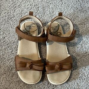 Stride Rite Tan Kids Sandals with Bow